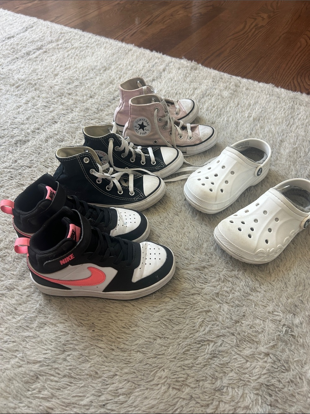 Lot of girls shoes Nike, Converse, Crocs